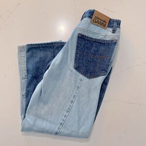 Ganni x Ahluwalia Patchwork Color Block Jeans Size 2
